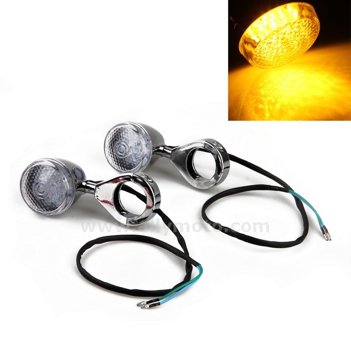 29 2X 20 Led Turn Signal Indicator Light Harley Chopper Bullet@2